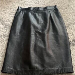 Daniel Black Leather Skirt